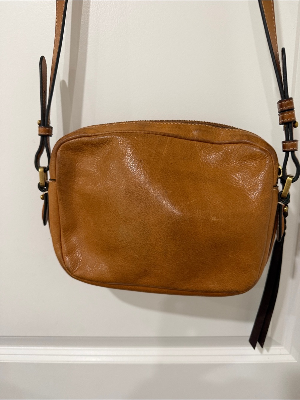 Fossil Tan Leather Organizer Crossbody - Picture 3 of 5